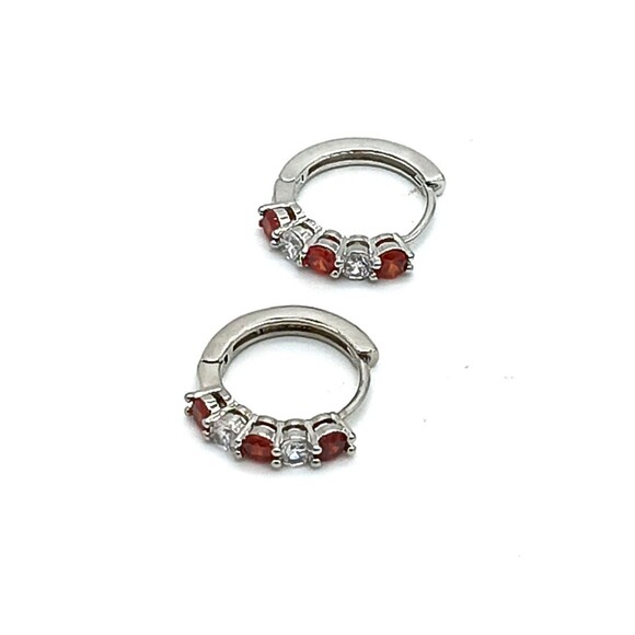 Set Lab Created Ruby Simulated Diamond Tennis Bracelet & Huggie Hoop Earrings - Picture 5 of 5